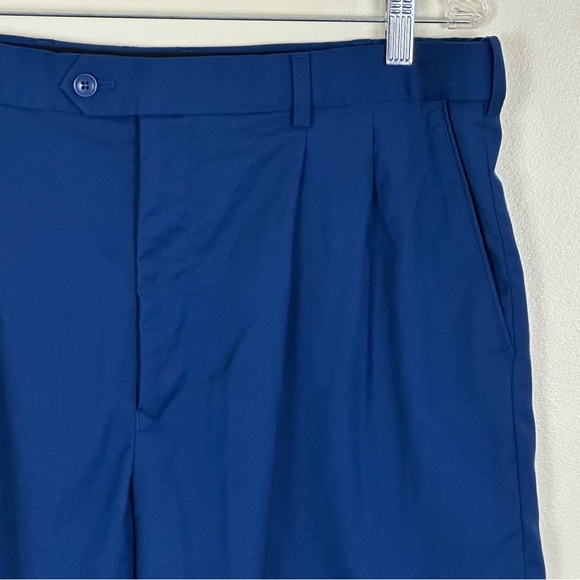 BOCACCIO GOLF Men’s Pleated Front Deep Royal Blue Golf Shorts, Size 36 - Picture 3 of 13